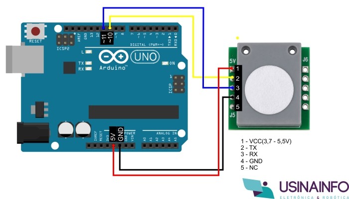 Sensor de Gás Formaldeído CH20 ZE08 Eletroquímico com Arduino - [1037071]