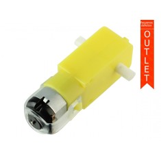 Motor DC 3-6V 200RPM com Caixa de Redu&ccedil;&atilde;o e Eixo Duplo 48:1 - OUTLET