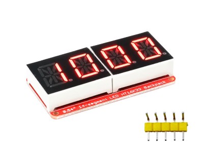 M&oacute;dulo Display 14 Segmentos 4 D&iacute;gitos I2C HT16K33 - Imagem 2