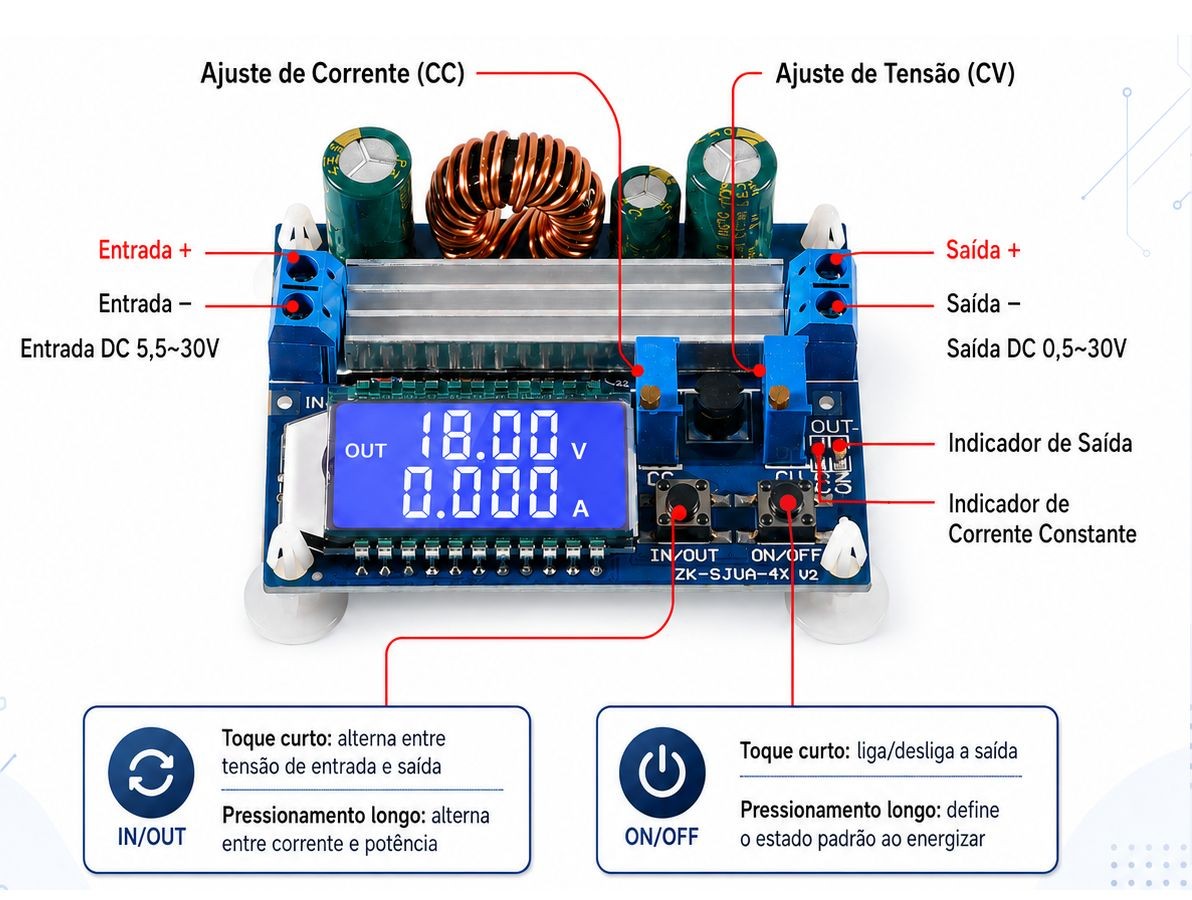 Características Regulador de Tensão Ajustável ZK-SJVA-4X - [1037152]