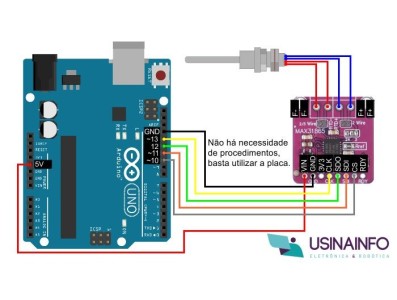 Liga&ccedil;&atilde;o Sensor PT100 3 Fios com Amplificador MAX31865 e Arduino - Imagem 6
