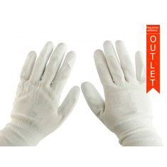 Luva ESD Antiest&aacute;tica e Antiderrapante Branca - Grande Validade 07/2026 OUTLET
