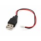 Cabo de Alimenta&ccedil;&atilde;o USB-A Macho para JST XH2.54 2 Pinos - 20cm - Thumb 1