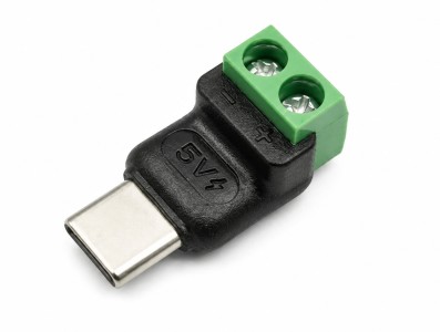 Destaques e projetos Adaptador USB-C Macho com Bornes - Imagem 1