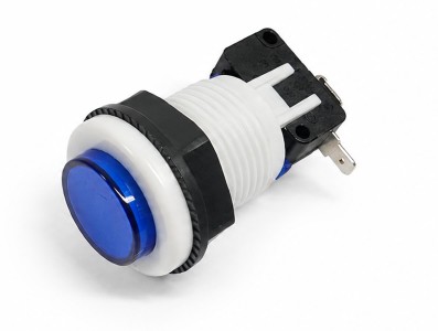 Destaques Bot&atilde;o Pulsador Arcade PBS-29 Azul - Imagem 1