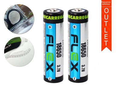 Bateria 18650 Li-Ion Recarreg?vel 3.7V 3800mAh Button-top - OUTLET - Imagem 1