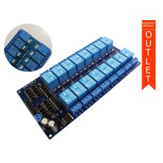 M&oacute;dulo Rel&eacute; 5V 10A 16 Canais com Optoacopladores - OUTLET