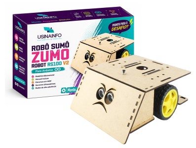 Rob&ocirc; Sumo Zumo Robot Arduino Completo RS100 - Imagem 1