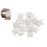 Fixador Auto Adesivo 28x28x6mm - Kit com 500 Unidades