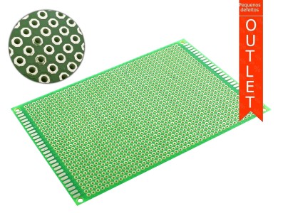 Placa de Circuito Impresso Ilhada 1260 Furos Simples - 8x12cm - Imagem 1