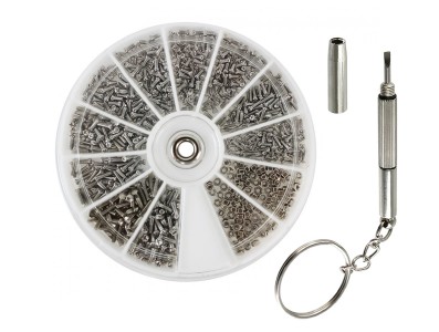 Kit Mini Parafusos e Porcas com 600 Pe&ccedil;as para Conserto de Rel&oacute;gios, &Oacute;culos e Projetos - Imagem 1