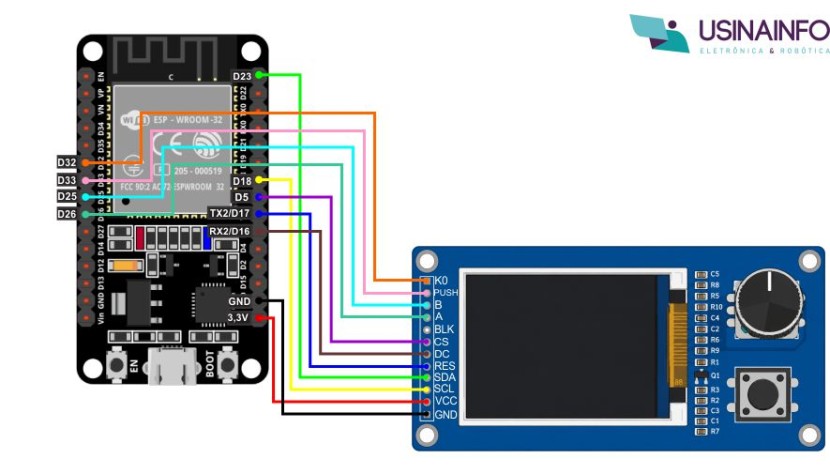 Conexões Display TFT LCD 2.4 com ESP32 - [1037507]