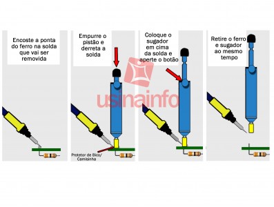 Sugador de solda profissional com alto poder de suc&ccedil;&atilde;o - GY 059 - Imagem 5