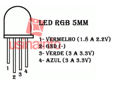 LED RGB de Alto Brilho 5mm  - [8369]