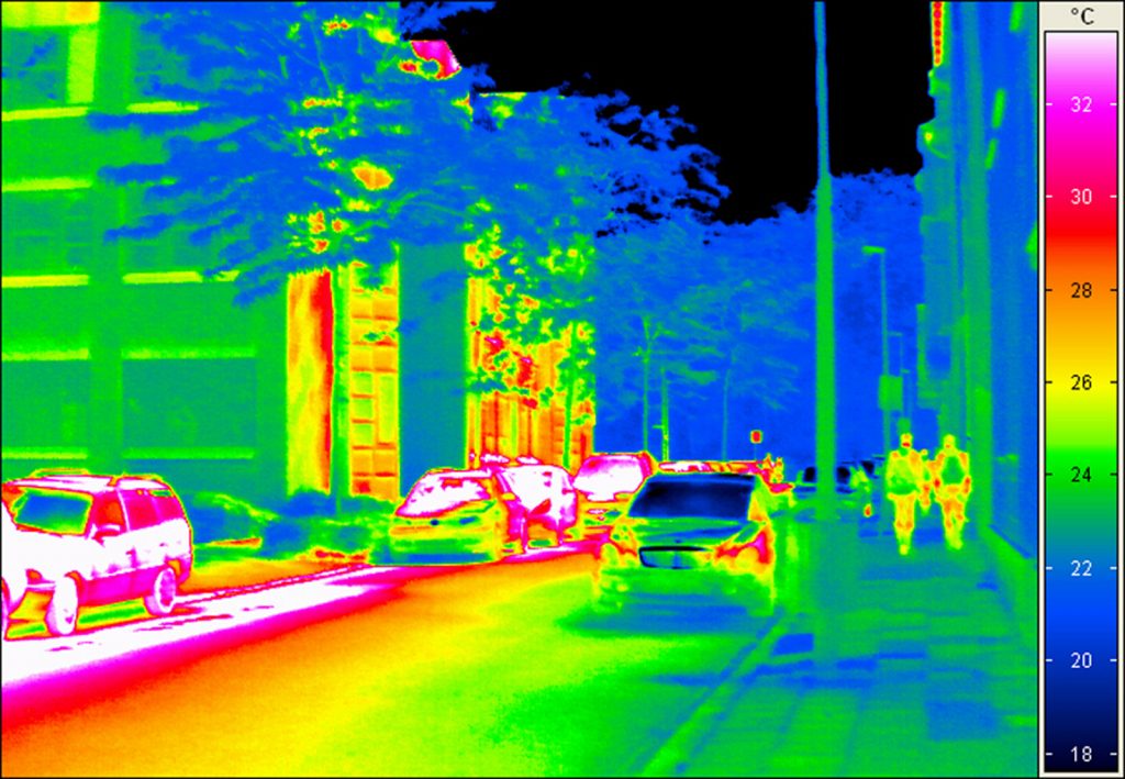 Exemplo de visão Infrared com Escala de Calor