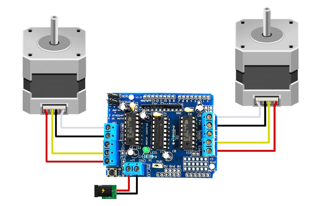 Motor Shield Arduino no Controle de dois Motores de Passo