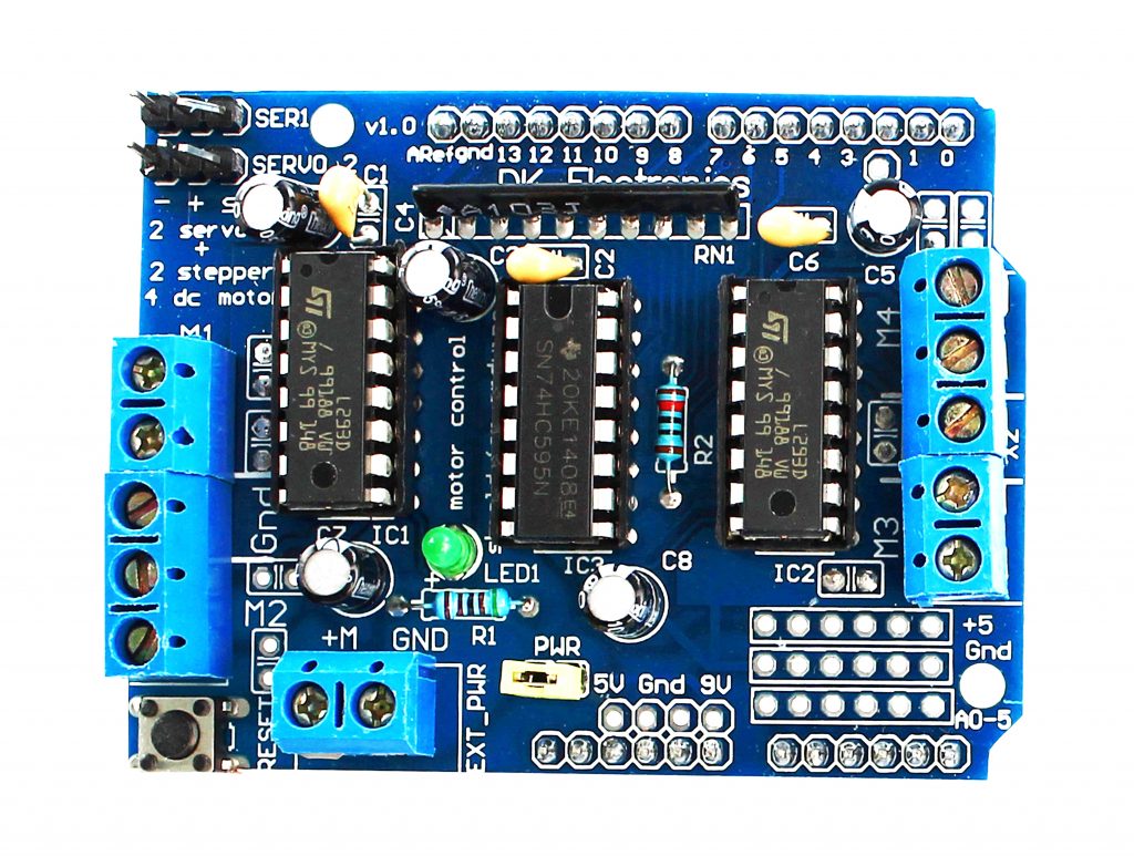 Motor Shield Arduino L293D – Driver Ponte H para Projetos