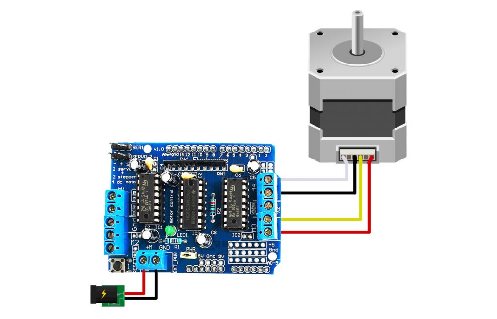 Projeto Controle de Motor de Passo via Motor Shield L293D