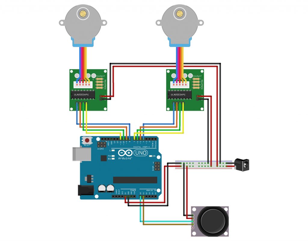 Esquema de Ligação do Labirinto com Arduino