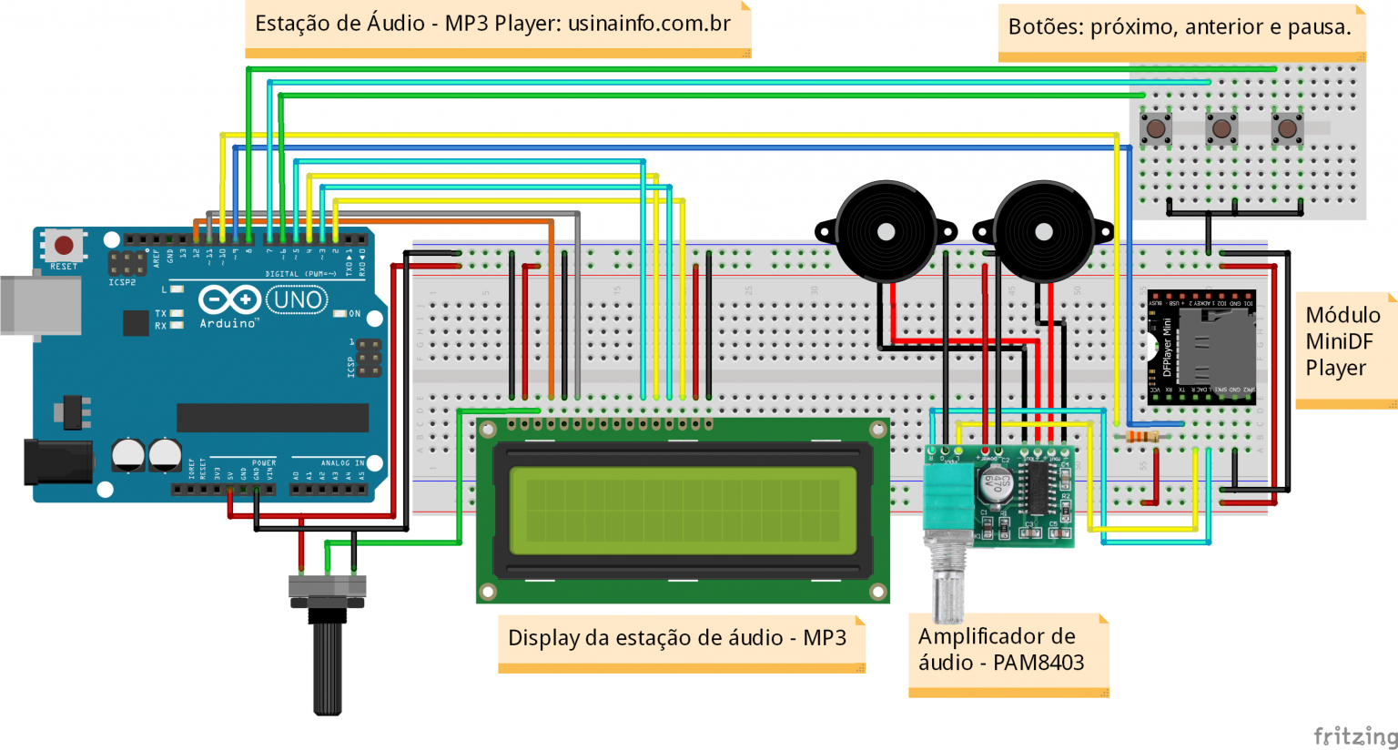 Dfplayer Mini Arduino: Projeto Construa seu MP3 Exclusivo - UsinaInfo