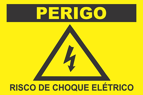 Cuidado! Choque elétrico