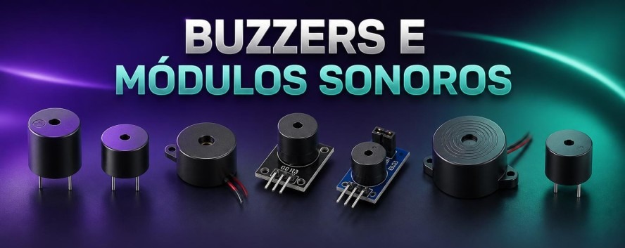 Buzzers e M&oacute;dulos Sonoros