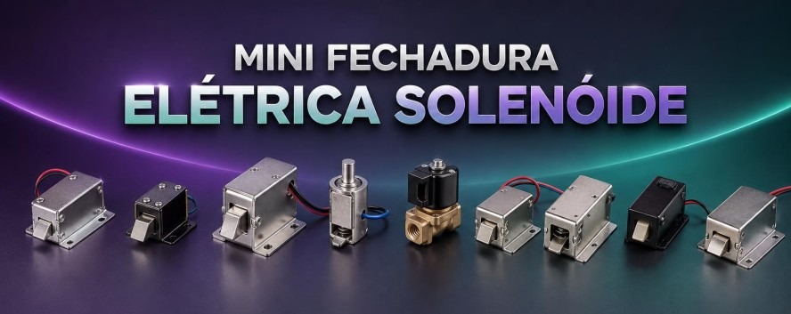 Mini Fechadura El&eacute;trica Solen&oacute;ide