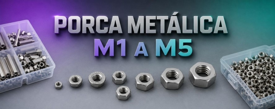 Porca Met&aacute;lica M1 a M5