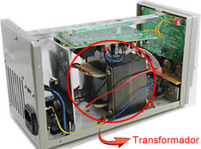 Componentes internos de uma fonte linear