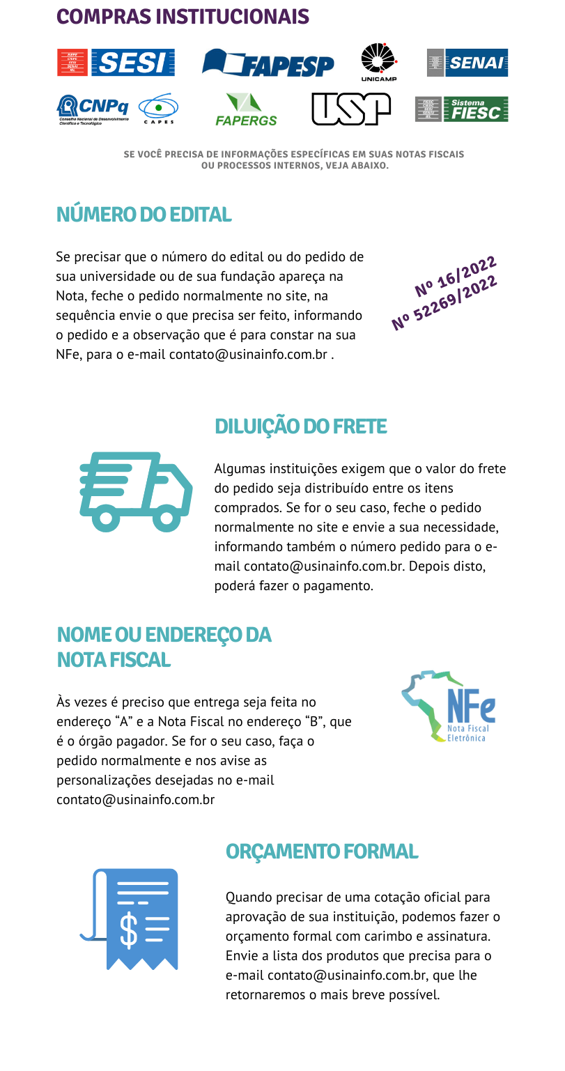 Compras Institucionais na UsinaInfo