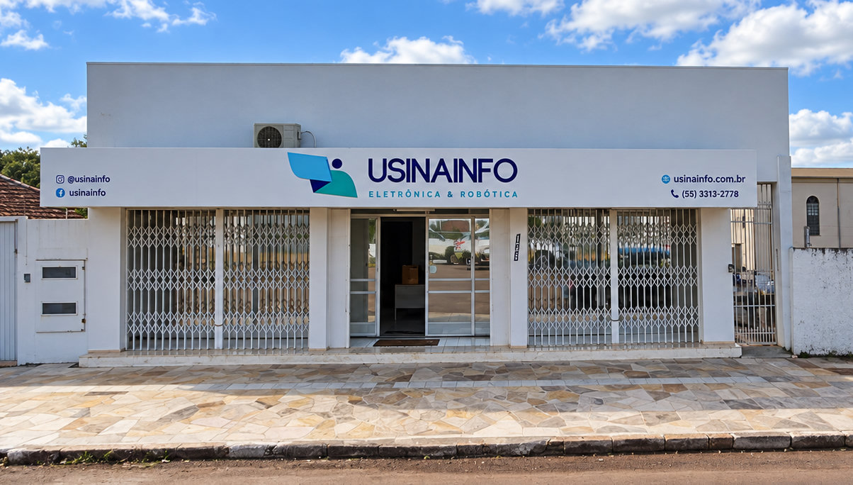 Fachada da loja física da UsinaInfo em Santo Ângelo/RS