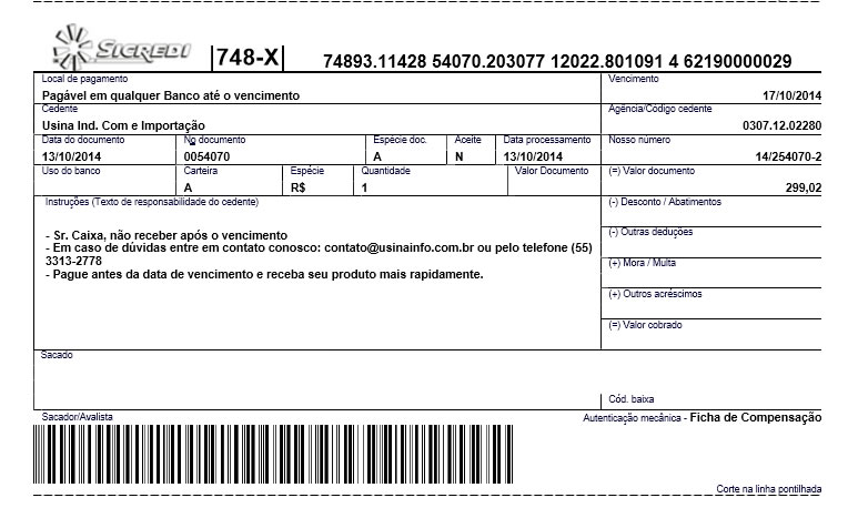 Boleto bancário e pagamentos pelo home banking