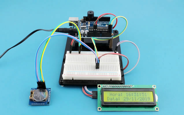 Modulo Arduino RTC e Display 16x2