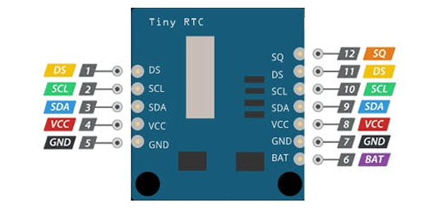 Pinout RTC Arduino DS1307