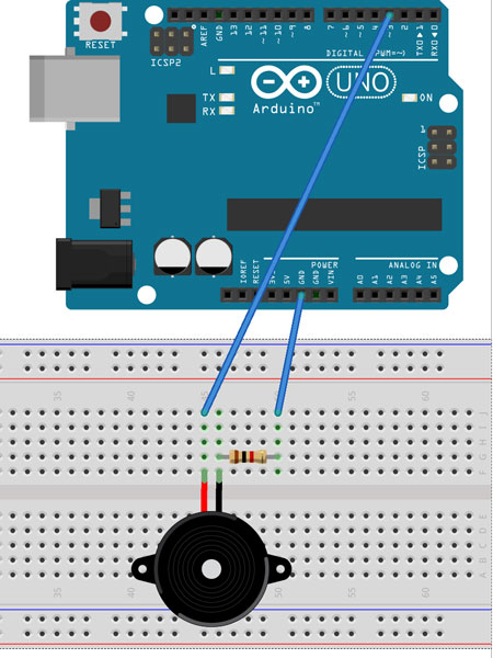 Esquemático Projeto Arduino Uno Tocando o Tema do Super Mário